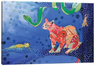 Amazon Animals Canvas Art Print - Lizard Art