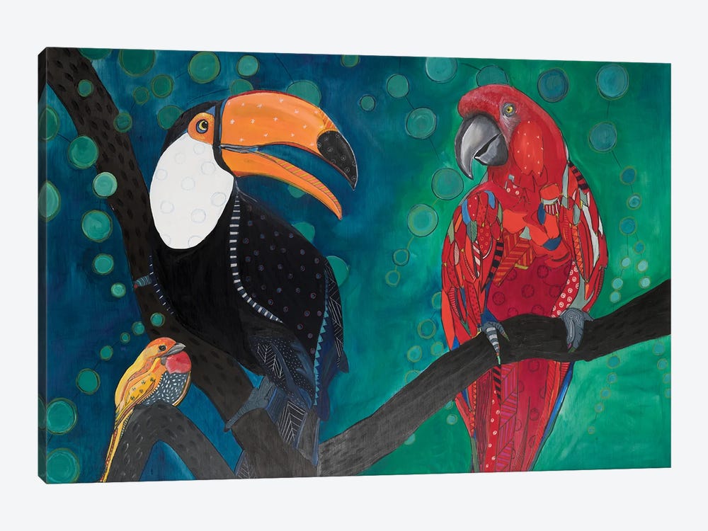 Amazon Birds by Emily Reid 1-piece Canvas Artwork