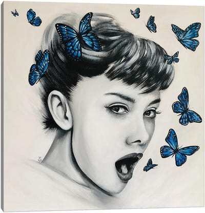 The Butterfly Effect Canvas Art Print - Audrey Hepburn