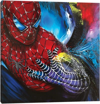 The Dark Side Of The Good Canvas Art Print - Spider-Man