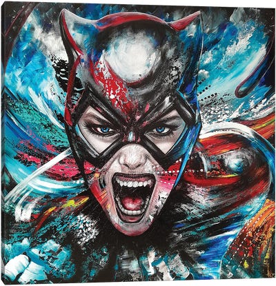 She-Cat Woman Canvas Art Print - Catwoman
