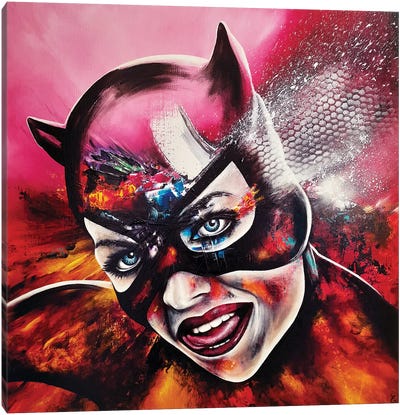 Seductive Catwoman Canvas Art Print - Estelle Barbet