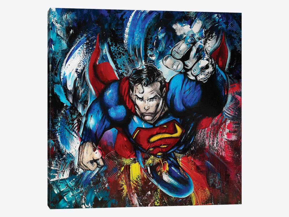 Invincible Superman by Estelle Barbet 1-piece Canvas Art