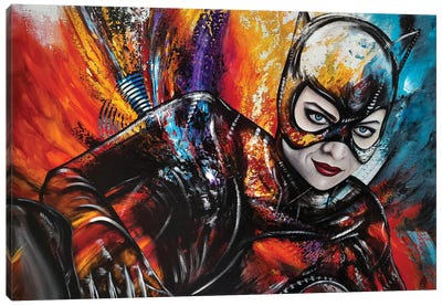 Glamourous Catwoman Canvas Art Print - Estelle Barbet