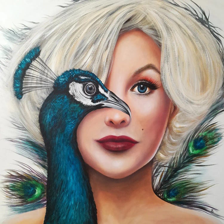 The Blonde And The Peacock