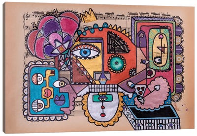 Mexico Bebe Canvas Art Print - Musical Notes Art