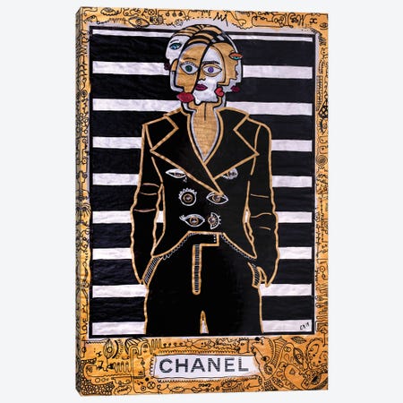 Chanel Has Many Faces Canvas Print #ESD48} by Elisabeth Sandikci Canvas Artwork