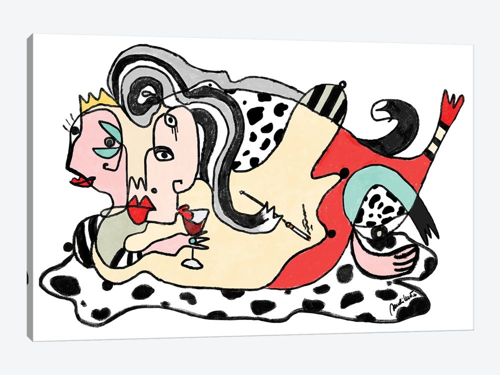Cruella by Elisabeth Sandikci 1-piece Canvas Wall Art