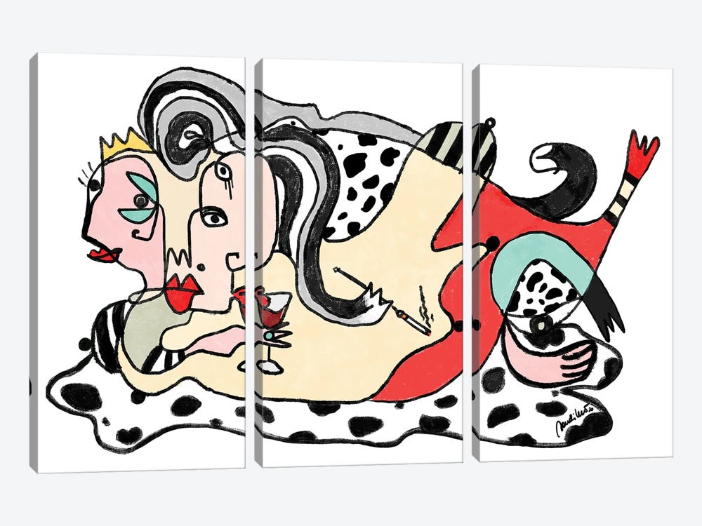 Cruella by Elisabeth Sandikci 3-piece Canvas Wall Art