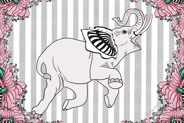Stripes: Shouting Elephant by elisabeth es
