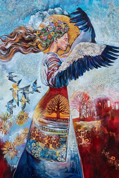 Hymn Of Renewal by Esther Franchuk metal wall art