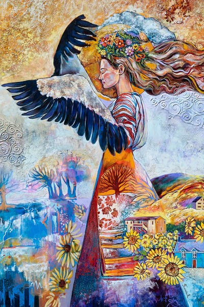 Wings Of Grace by Esther Franchuk framed canvas print