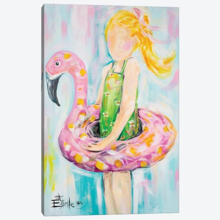 Flamingo Float Canvas Print #ESG100} by Estelle Grengs Canvas Art