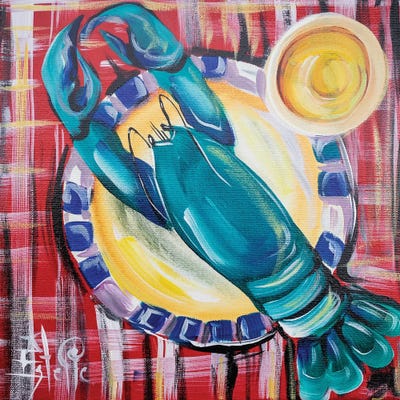 Lobster Dinner by Estelle Grengs canvas print