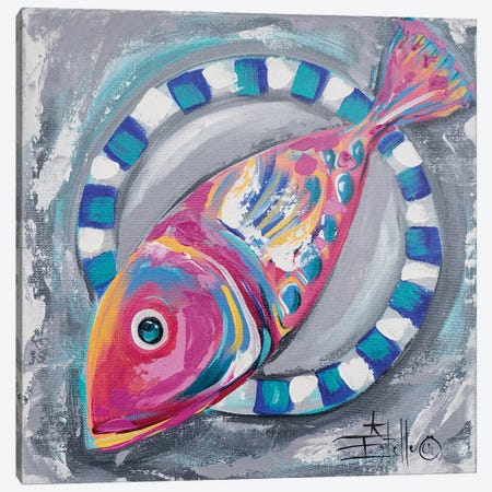 Fish Food Canvas Print #ESG105} by Estelle Grengs Canvas Art Print