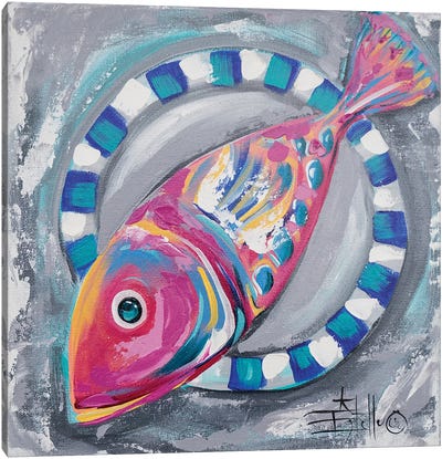 Fish Food Canvas Art Print - Seafood Art