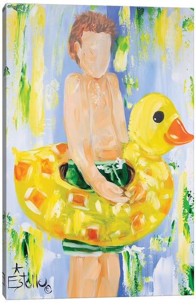 Duck Float Canvas Art Print