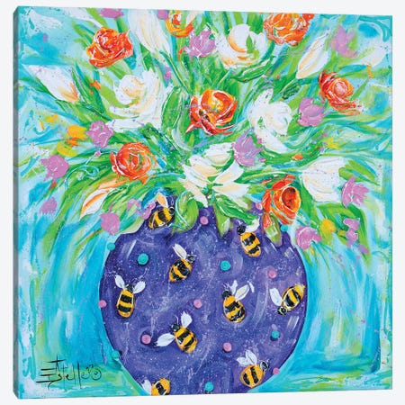 Bee Humble And Kind Canvas Print #ESG110} by Estelle Grengs Canvas Art Print