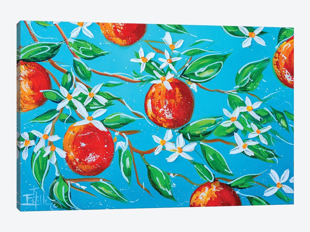 Oranges by Estelle Grengs 1-piece Canvas Wall Art