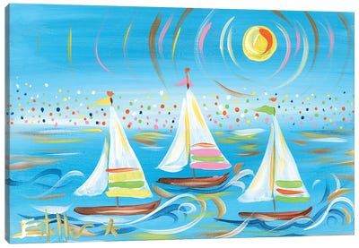 Whimsical Sail Canvas Art Print - Estelle Grengs