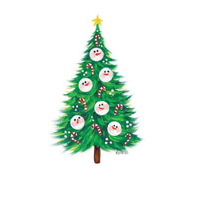 Frosty Tree by Estelle Grengs metal wall art