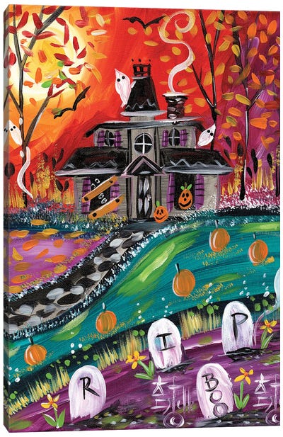 Booville Canvas Art Print - Haunted House Art