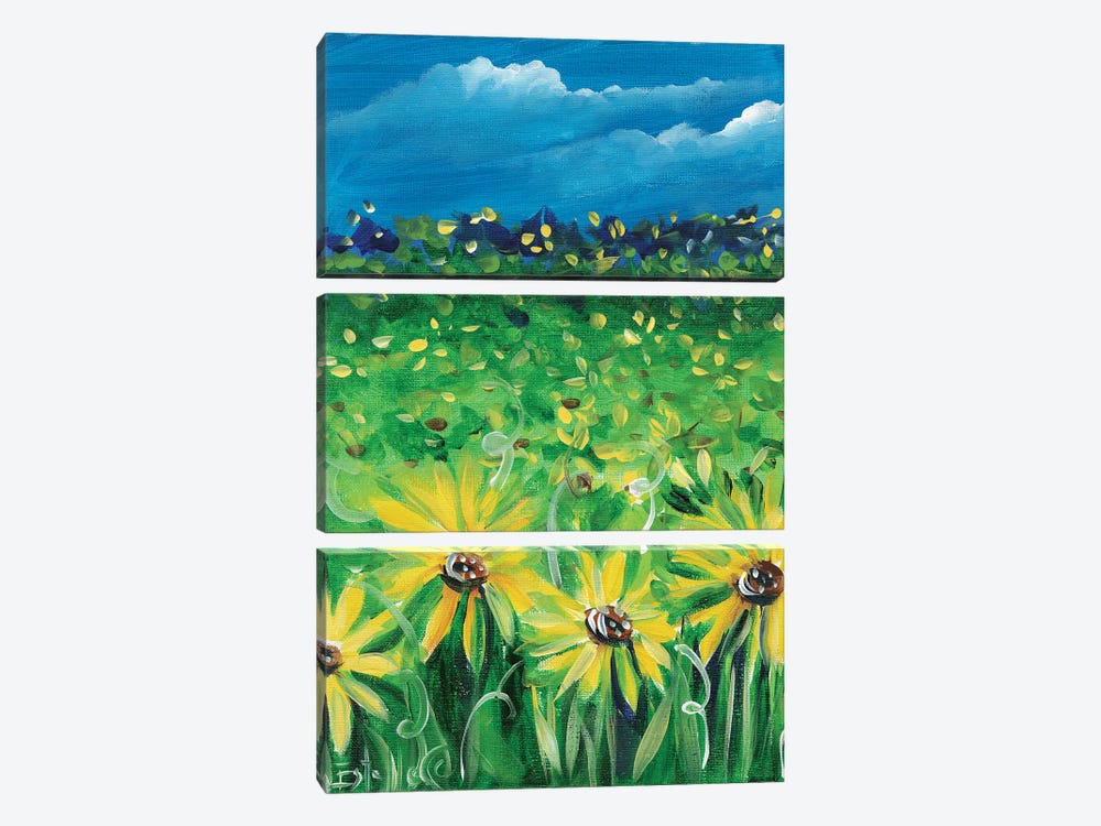 Sunflower Fields by Estelle Grengs 3-piece Canvas Art