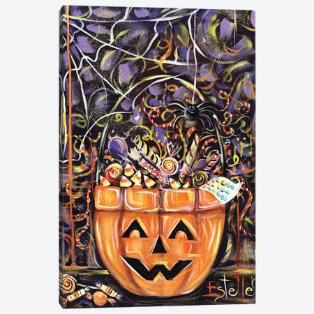 Trick Or Treat Canvas Print #ESG122} by Estelle Grengs Canvas Wall Art