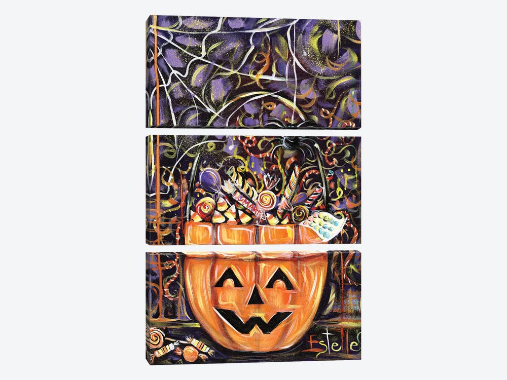Trick Or Treat by Estelle Grengs 3-piece Canvas Artwork