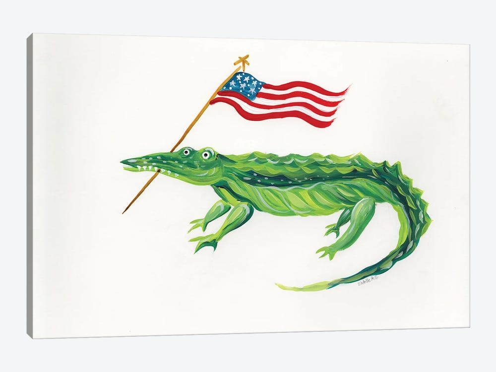 Gator Flag by Estelle Grengs 1-piece Canvas Print
