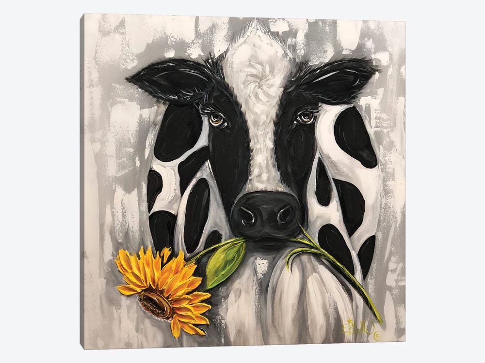 Sunflower Cow by Estelle Grengs 1-piece Art Print