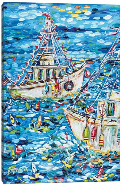 Fisherman's Life Canvas Art Print - Fishing Art