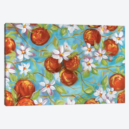 Orange Blooms Canvas Print #ESG149} by Estelle Grengs Canvas Art