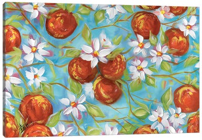 Orange Blooms Canvas Art Print - Estelle Grengs