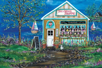 Ice Cream Shop by Estelle Grengs metal wall art