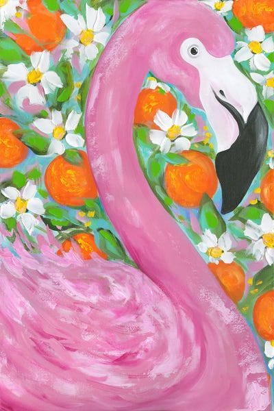 Flamingos: Orange Grove Flamingo by Estelle Grengs