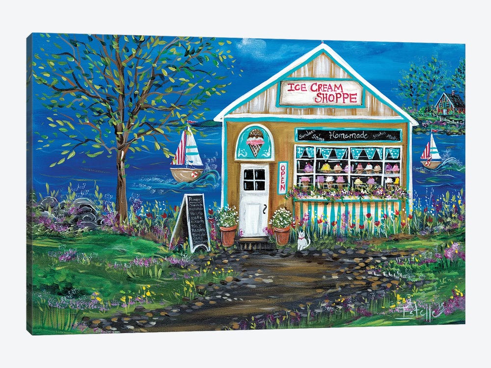Ice Cream Shop by Estelle Grengs 1-piece Canvas Art Print