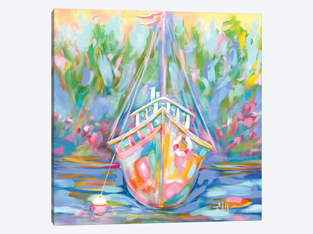 A Boat In Waiting by Estelle Grengs 1-piece Art Print