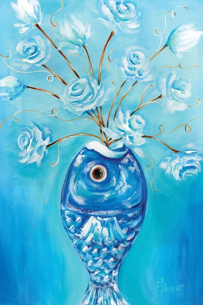 Animal Lover: Fish Vase Blues by Estelle Grengs