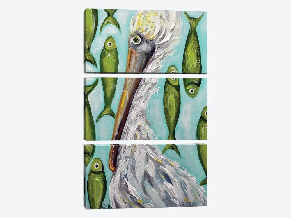 Pelican Snacks by Estelle Grengs 3-piece Canvas Art