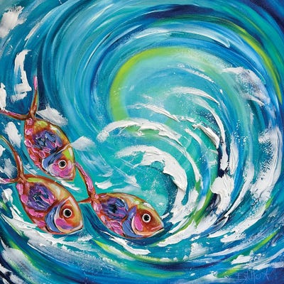 Aquatic Harmony by Estelle Grengs canvas print