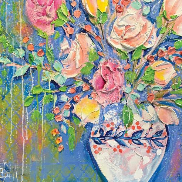 Textured Florals: Sunshine On A Rainy Day by Estelle Grengs