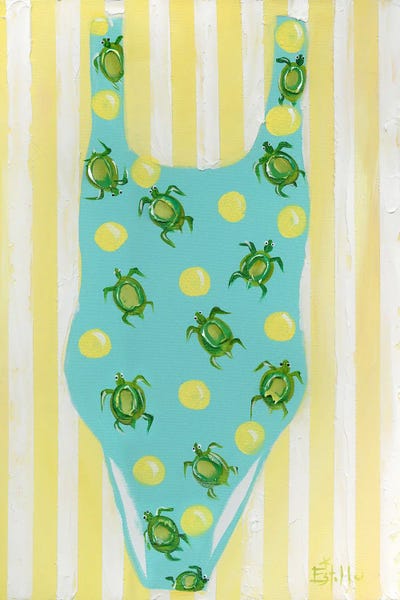Stripes: Green Swim Suit by Estelle Grengs