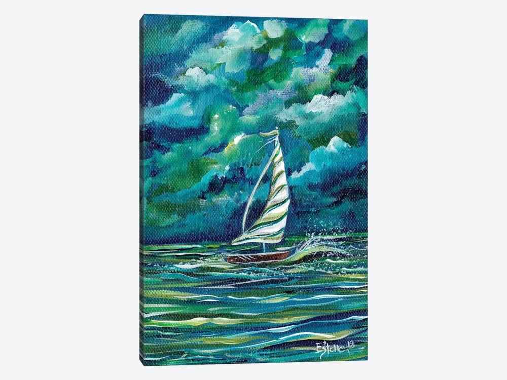 Sailboat by Estelle Grengs 1-piece Canvas Wall Art