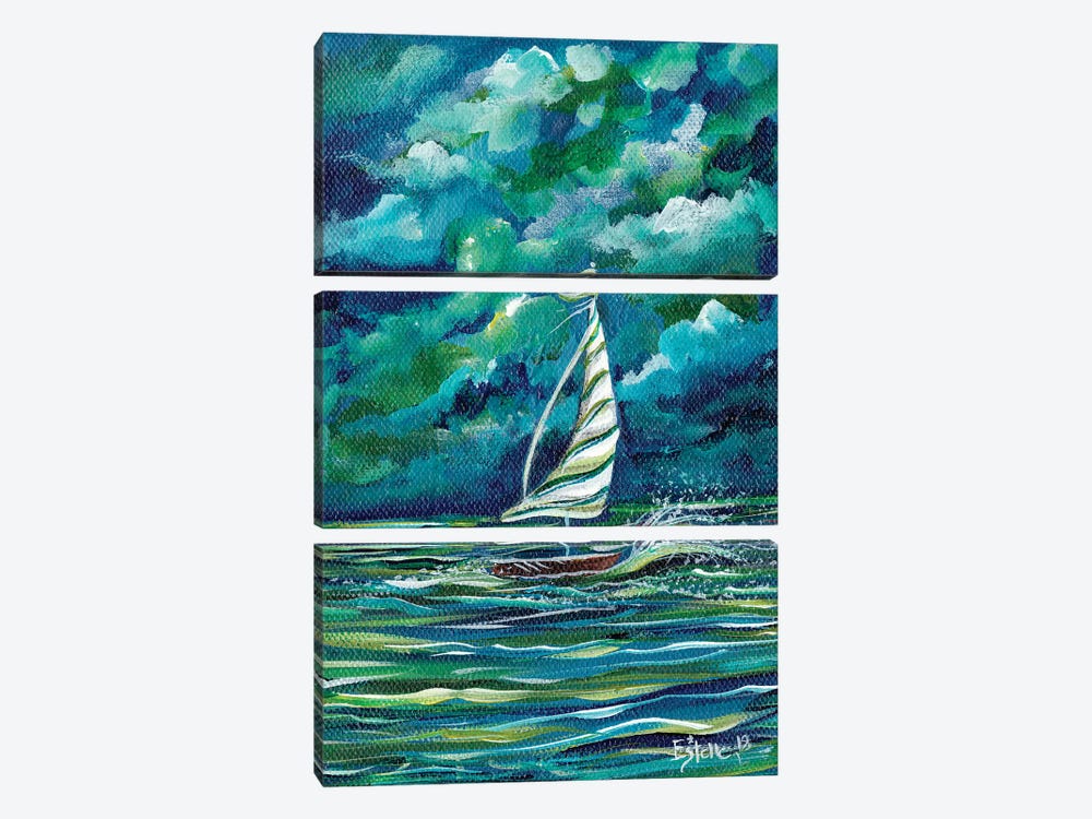 Sailboat by Estelle Grengs 3-piece Canvas Wall Art