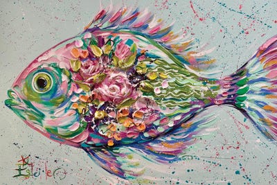 Black & Dark Art - Canvas Prints: Rhapsody Of The Seas by Estelle Grengs