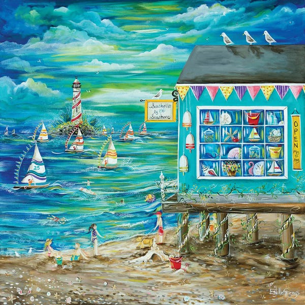 Sailboats: Seashell By The Seashore by Estelle Grengs