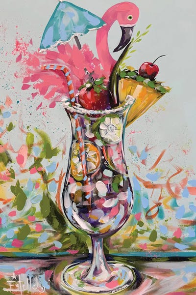 Estelle Grengs - Acrylic Wall Art: Tropical Drink by Estelle Grengs