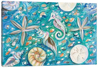 Seashore Canvas Art Print - Sea Shell Art