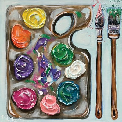 Estelle Grengs - Framed Fine Art Prints: Painters Palette by Estelle Grengs